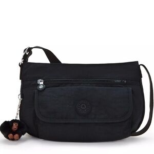 Kipling Syro Crossbody Bag, black tonal, GUC, lightweight, travel friendly